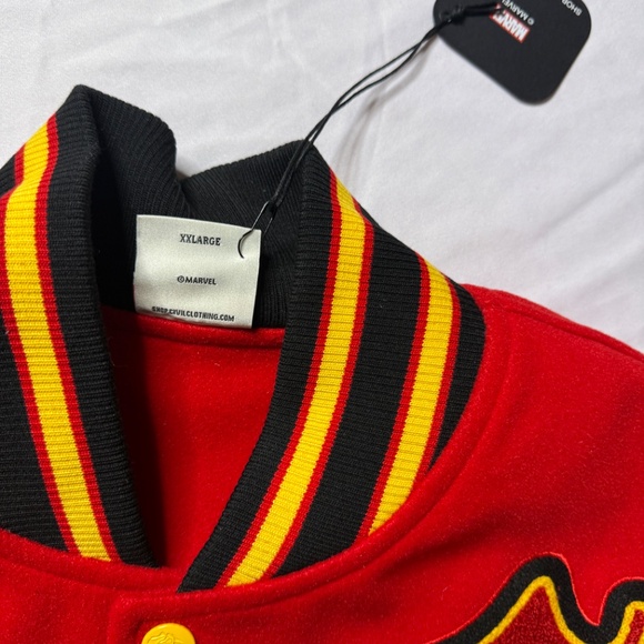 Brand New! Civil Regime x Marvel Spiderman Letterman Jacket - 2XL - Picture 6 of 10